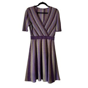 Marella Purple and Gold Glitter Dress